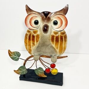 Tin/Metal Owl Figurine/Statue Table Decor